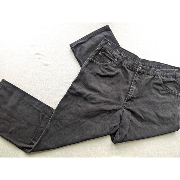 Men's DICKIES Dungaree Black Canvas Utility Pants 38"x30" Work Straight Relaxed - Picture 1 of 5